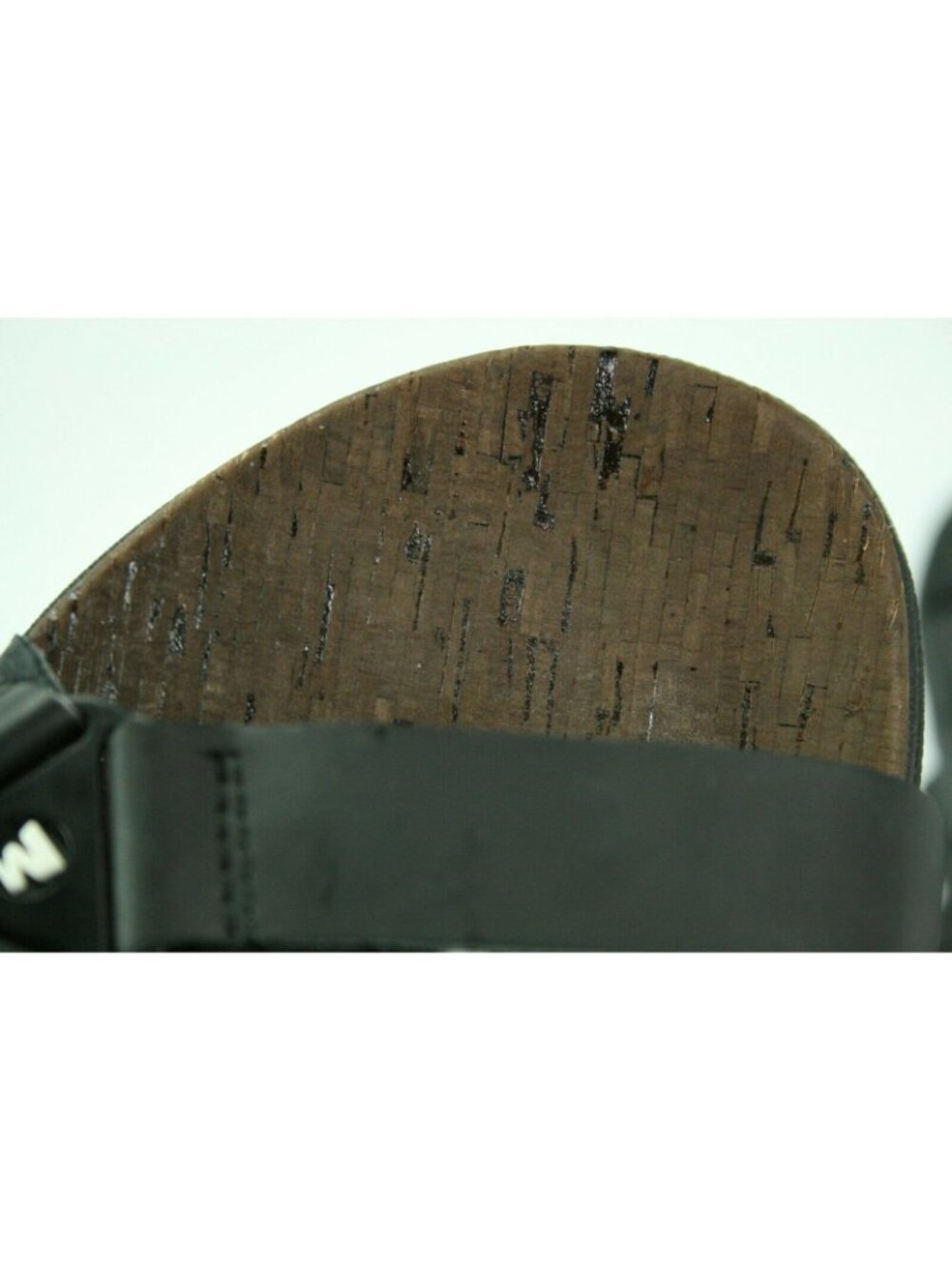Merrell Women's Size 8 Sandal Black White Around Town Sunvue WovenCork footbed - Picture 9 of 9